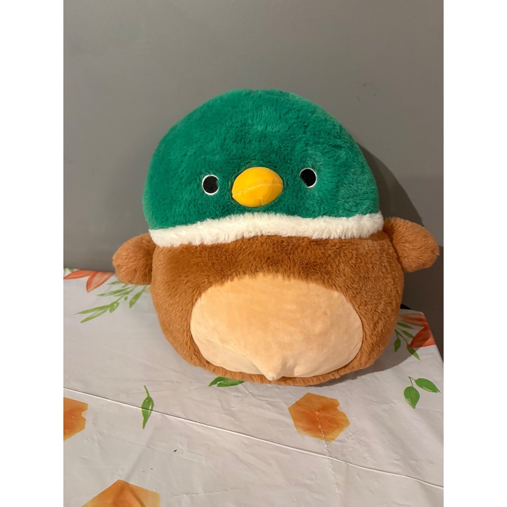 Squishmallows Fuzz-A-Mallows Avery the Mallard Duck 12 Inch Plush Brown Green
